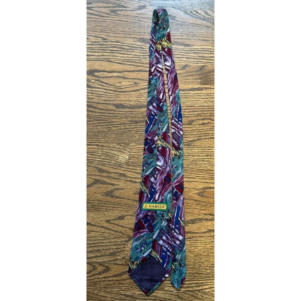 Deadstock Jerry Garcia Banyan Trees Silk Tie Mens OS Psychedelic Grateful Dead